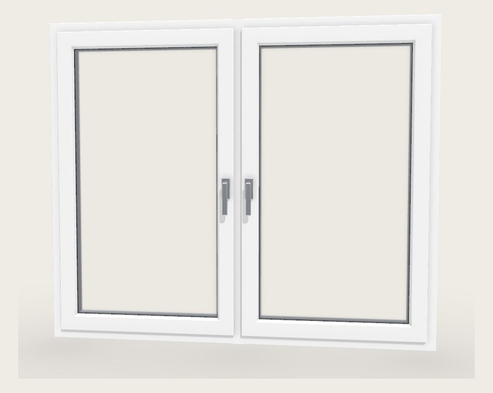 Double tilt-turn window - view from inside