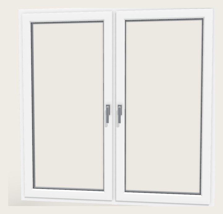 Double tilt-turn window - view from inside