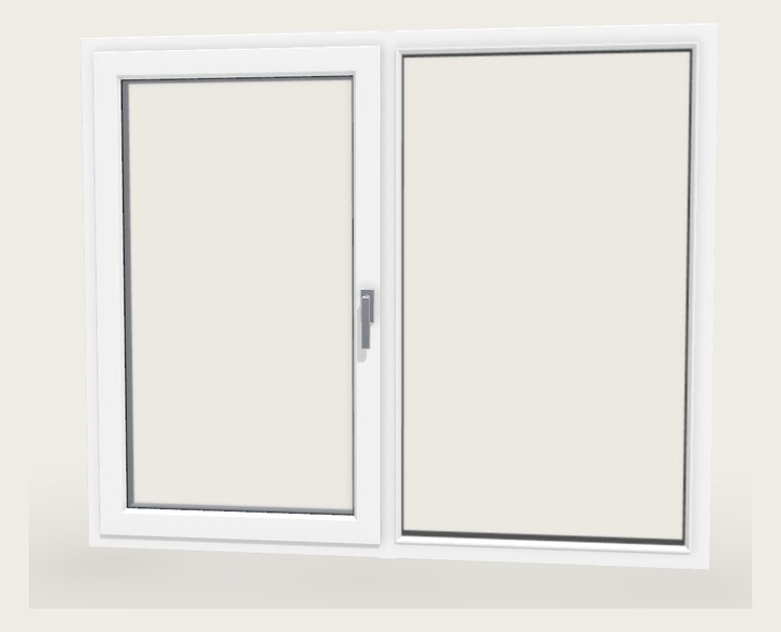 Tilt-turn + fixed picture window - view from inside