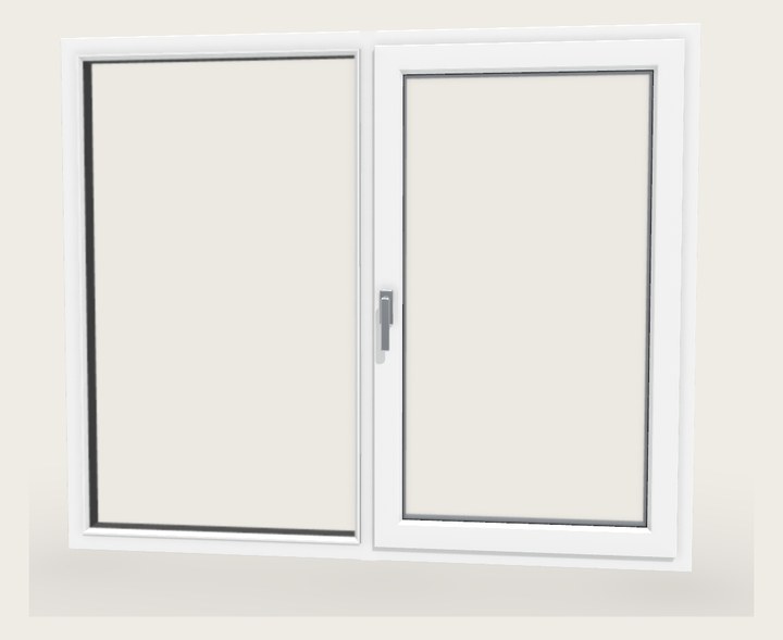 Fixed + tilt-turn window - view from inside