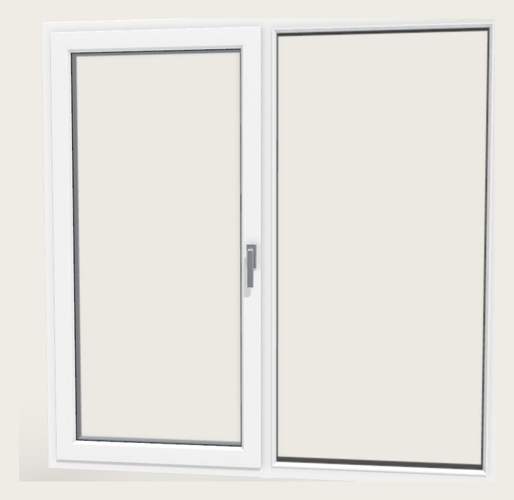 Tilt-turn + fixed picture window - view from inside
