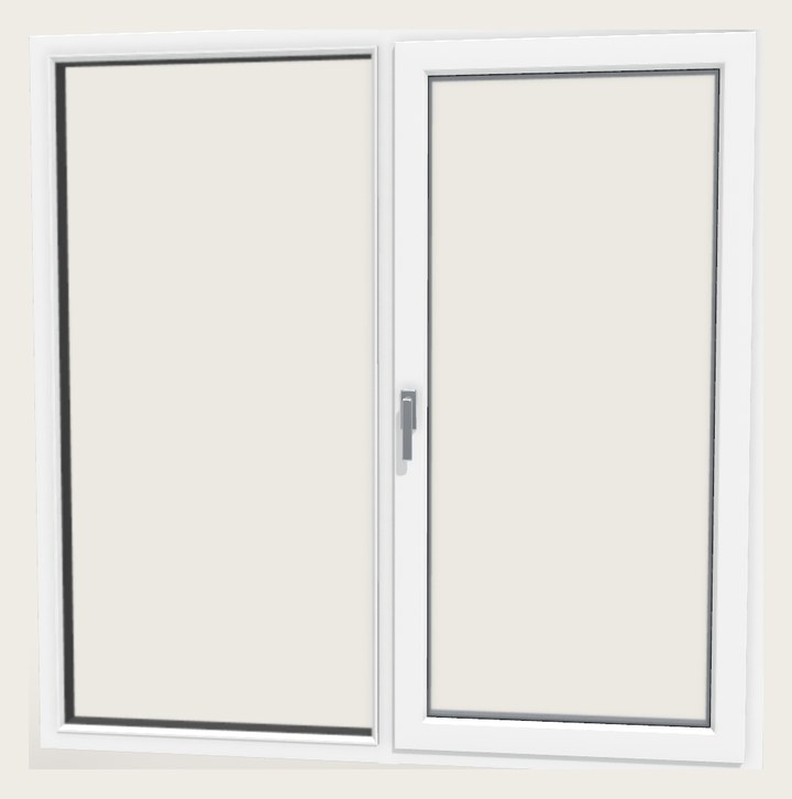 Fixed + tilt-turn window - view from inside